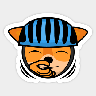 Giggling Cyclist Deer Doris Sticker